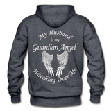 Husband Guardian Angel Gildan Heavy Blend Adult Hoodie (CK1673) - charcoal gray