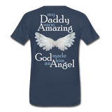 Daddy Amazing Angel Men’s Premium Organic T-Shirt (CK1488) - navy