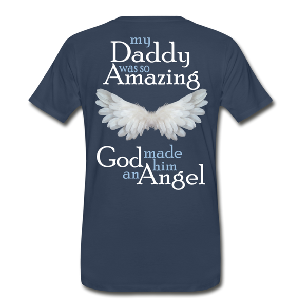 Daddy Amazing Angel Men’s Premium Organic T-Shirt (CK1488) - navy