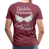 Daddy Amazing Angel Men's Premium T-Shirt (CK1488) - heather burgundy