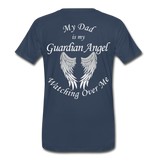 Dad Guardian Angel Men’s Premium Organic T-Shirt - navy