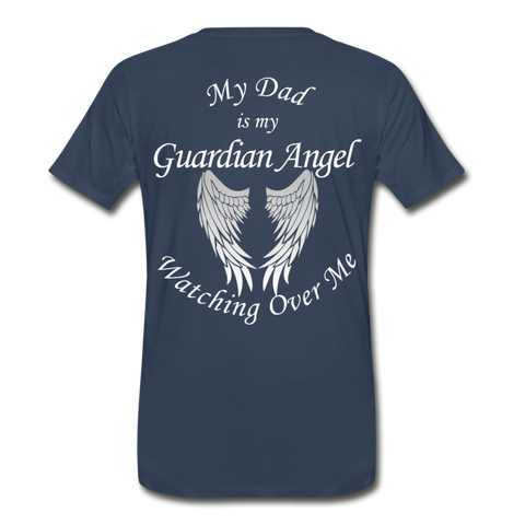 Dad Guardian Angel Men’s Premium Organic T-Shirt - navy