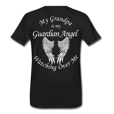 Grandpa Guardian Angel Men’s Premium Organic T-Shirt - black