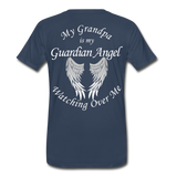 Grandpa Guardian Angel Men’s Premium Organic T-Shirt - navy