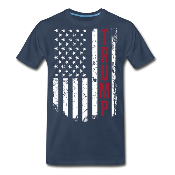 Trump American Flag Men’s Premium Organic T-Shirt (CK1569) - navy
