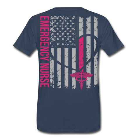 Kim ER Nurse Men’s Premium Organic T-Shirt - navy