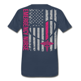 Kat ER Nurse Men’s Premium Organic T-Shirt - navy
