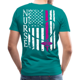 Nurse Flag Men's Premium T-Shirt (CK1392) - teal