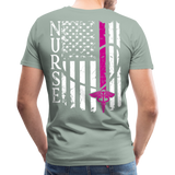 Nurse Flag Men's Premium T-Shirt (CK1392) - steel green