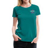 RN Nurse Flag Women’s Premium T- Shirt (CK1295) - teal