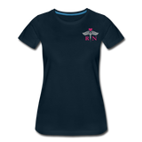 RN Nurse Flag Women’s Premium T- Shirt (CK1295) - deep navy
