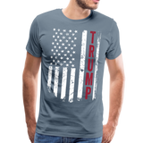 Trump American Flag Men's Premium T-Shirt (CK1569) - steel blue