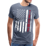 Trump American Flag Men's Premium T-Shirt (CK1569) - heather blue