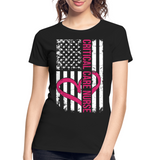 Critical Care Nurse Flag Women’s Premium T-Shirt (CK1581) Organic - black