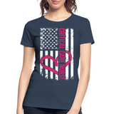 Critical Care Nurse Flag Women’s Premium T-Shirt (CK1581) Organic - navy