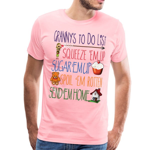Granny's To Do List Men's Premium T-Shirt (CK1614) - pink