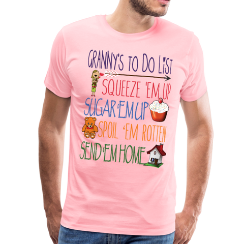 Granny's To Do List Men's Premium T-Shirt (CK1614) - pink