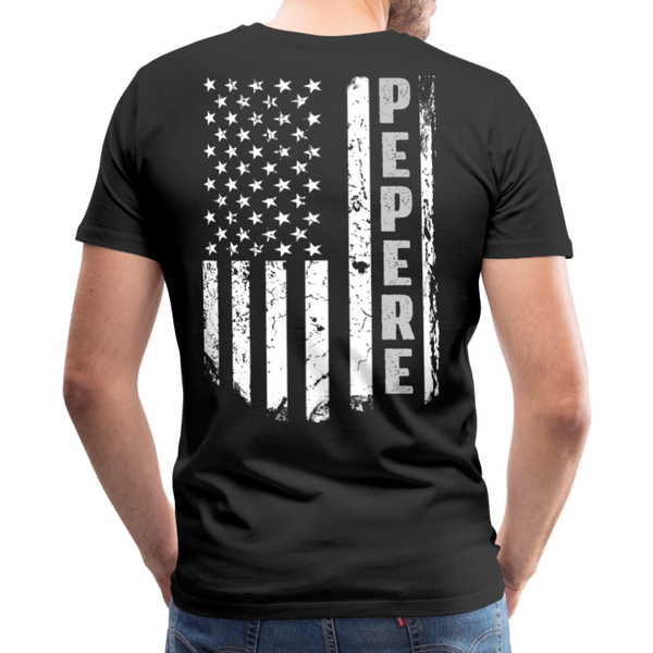 Pepere American Flag Men's Premium T-Shirt - black