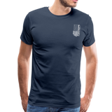 Pepere American Flag Men's Premium T-Shirt - navy