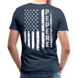 Pepere American Flag Men's Premium T-Shirt - navy
