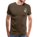 Pepere American Flag Men's Premium T-Shirt - noble brown