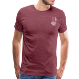 Pepere American Flag Men's Premium T-Shirt - heather burgundy