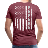 Pepere American Flag Men's Premium T-Shirt - heather burgundy
