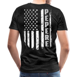 Pepere American Flag Men's Premium T-Shirt - charcoal gray