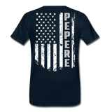 Pepere American Flag Men's Premium T-Shirt - deep navy