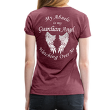 My Abuelo Guardian Angel Women’s Premium T-Shirt - heather burgundy