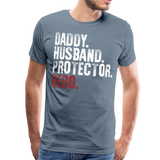 Daddy Husband Protector Men's Premium T-Shirt  (CK1049) - steel blue