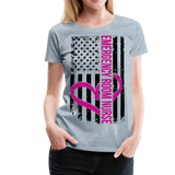 Emergency Nurse Flag Women’s Premium T-Shirt (CK1583) - heather ice blue