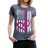 Emergency Room Nurse Flag Women’s Premium T-Shirt (CK1583) - heather blue