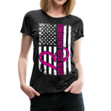 Emergency Room Nurse Flag Women’s Premium T-Shirt (CK1583) - charcoal gray