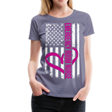 Emergency Room Nurse Flag Women’s Premium T-Shirt (CK1583) - washed violet