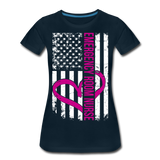 Emergency Room Nurse Flag Women’s Premium T-Shirt (CK1583) - deep navy