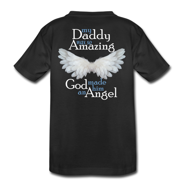 Daddy Amazing Angel Toddler Premium Organic T-Shirt (CK1381) - black