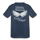 Daddy Amazing Angel Toddler Premium Organic T-Shirt (CK1381) - navy