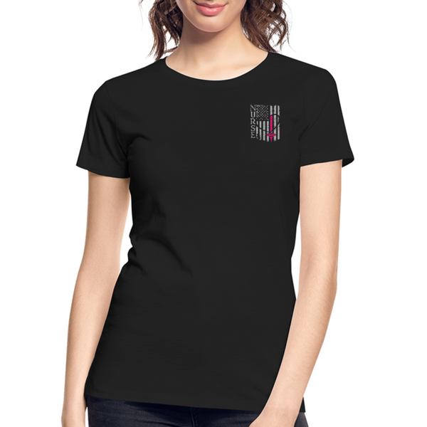 Nurse Flag Women’s Premium Organic T-Shirt (CK1213) - black