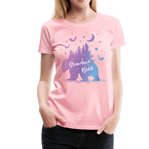 Grandma Bear Women’s Premium T-Shirt (KS1029) - pink