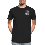 Dad American Flag Men’s Premium Organic T-Shirt (CK1903) - black
