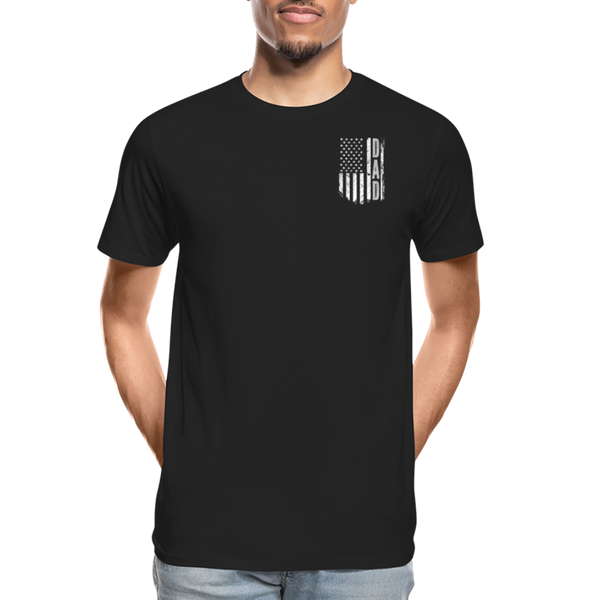 Dad American Flag Men’s Premium Organic T-Shirt (CK1903) - black
