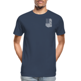 Dad American Flag Men’s Premium Organic T-Shirt (CK1903) - navy