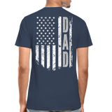 Dad American Flag Men’s Premium Organic T-Shirt (CK1903) - navy