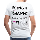 Being a Grammy Makes My Life Complete Men's Premium T-Shirt - white