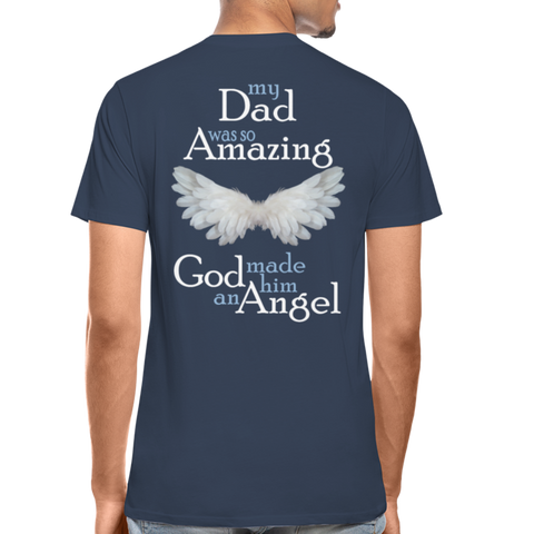 Dad Amazing Angel Men’s Premium Organic T-Shirt - navy