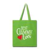 Best Gammy Ever Tote Bag (CK4003S) - lime green