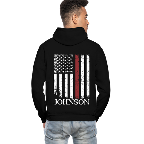 Johnson Firefighter Gildan Heavy Blend Adult Hoodie - black