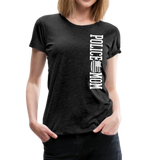 Police Mom  Women’s Premium T-Shirt (CK1592) - charcoal gray
