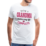 Being a Grandma Makes My Life Complete Men's Premium T-Shirt (CK1532) - white